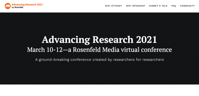 Virtual Conference: Advancing Research 2021