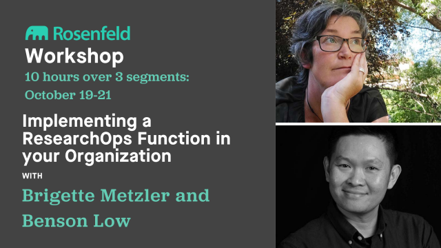 Workshop: Implementing a ResearchOps Function in your Organization