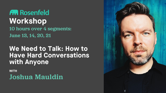 Workshop: How to Have Hard Conversations with Anyone